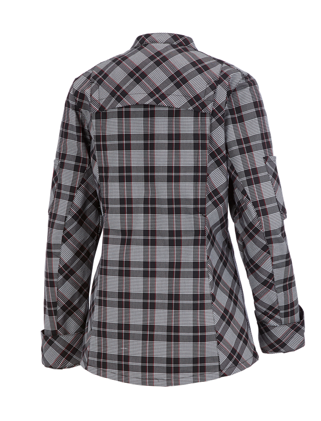 Koszulki | Pulower | Bluzki: Bluza kucharska z długim ręk. e.s.fusion, damska + czarny/biały/czerwony 1