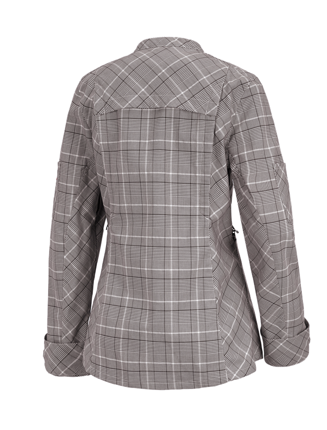 Koszulki | Pulower | Bluzki: Bluza kucharska z długim ręk. e.s.fusion, damska + kasztanowy/biały 1