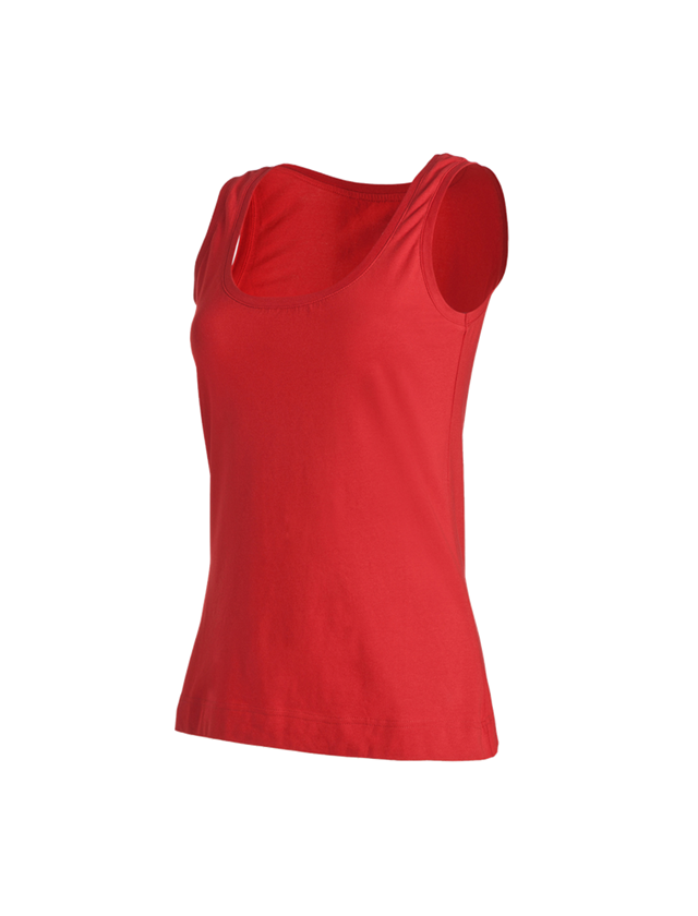 Koszulki | Pulower | Bluzki: e.s. Koszulka bokserka cotton stretch, damska + ognistoczerwony 1