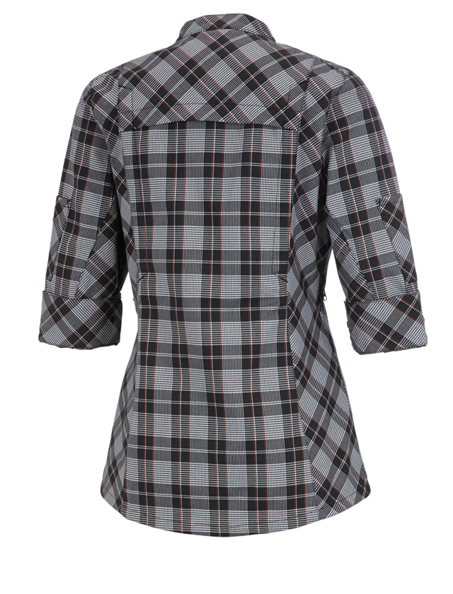 Koszulki | Pulower | Bluzki: Bluza kucharska rękaw 3/4 e.s.fusion, damska + czarny/biały/czerwony 1