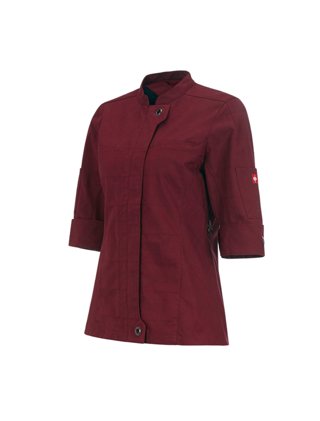 Koszulki | Pulower | Bluzki: Bluza kucharska rękaw 3/4 e.s.fusion, damska + rubinowy