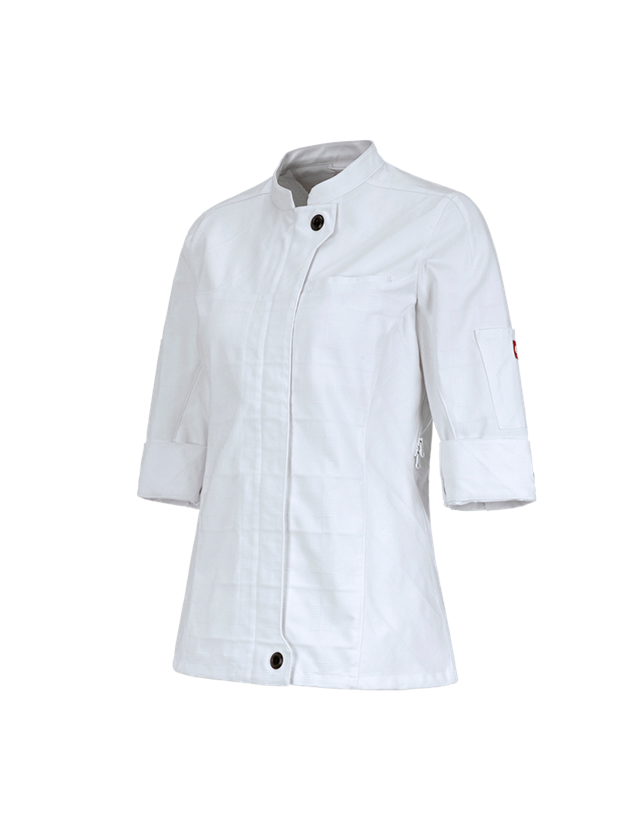 Koszulki | Pulower | Bluzki: Bluza kucharska rękaw 3/4 e.s.fusion, damska + biały