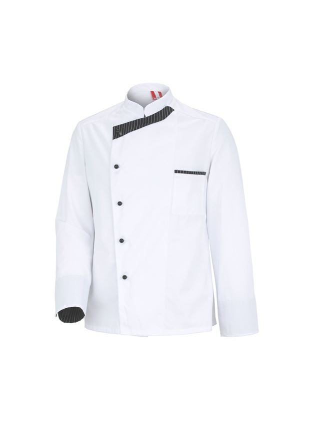 Koszulki | Pulower | Koszule: Bluza kucharska Elegance, długi rękaw + biały/czarny